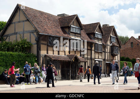 William Shakespeare`s Birthplace, Stratford-upon-Avon, UK Stock Photo